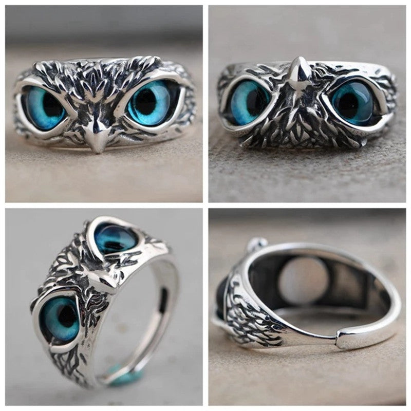 Devil's Eye Owl Creative Exaggerating Animal Rings