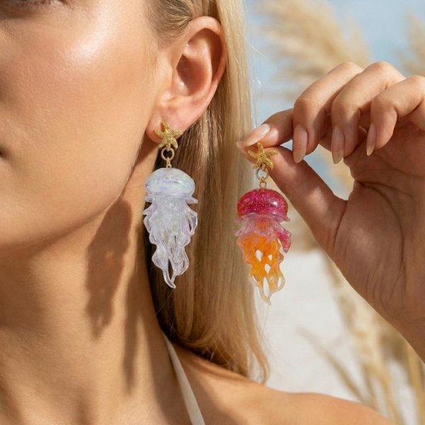 Fresh Conch Starfish Long Tassel Ear Hook Female Niche Earrings