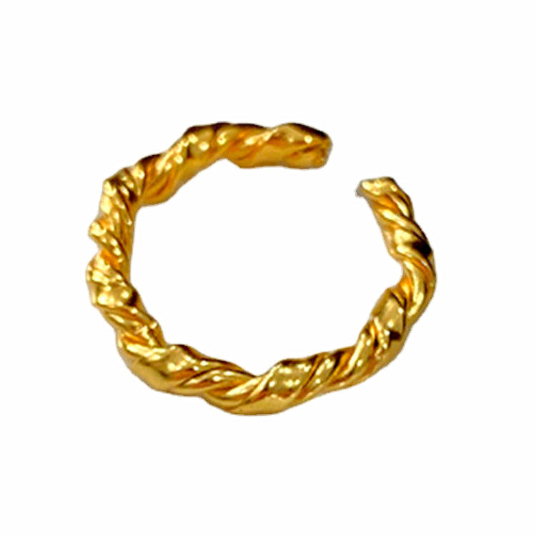 Plated Vintage Cold Wind Twist Meson Rings