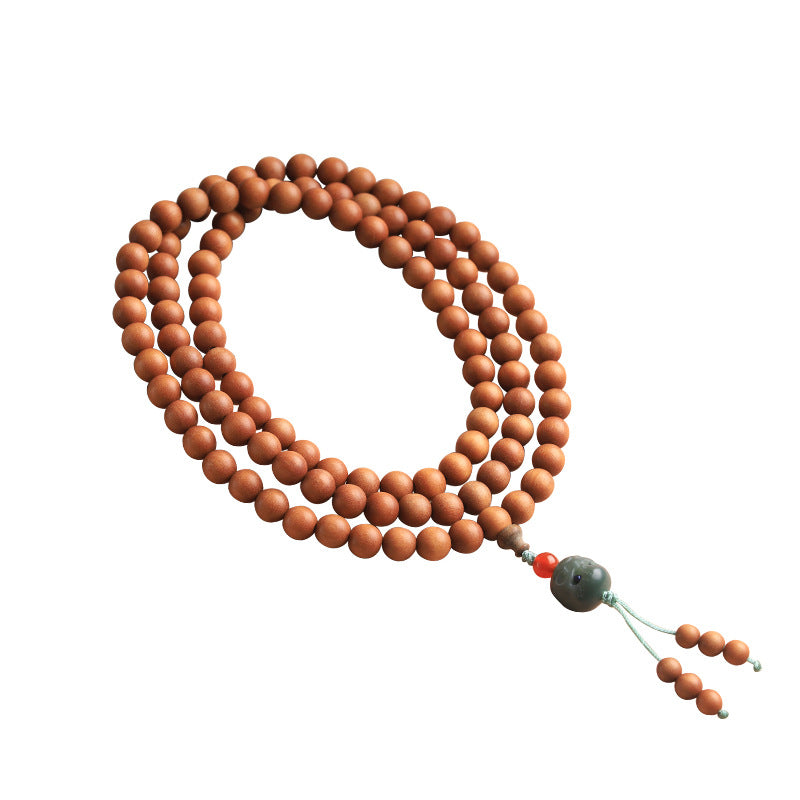 Women's & Men's Sandalwood Wooden Chinese Zen Rosary Mala For Bracelet