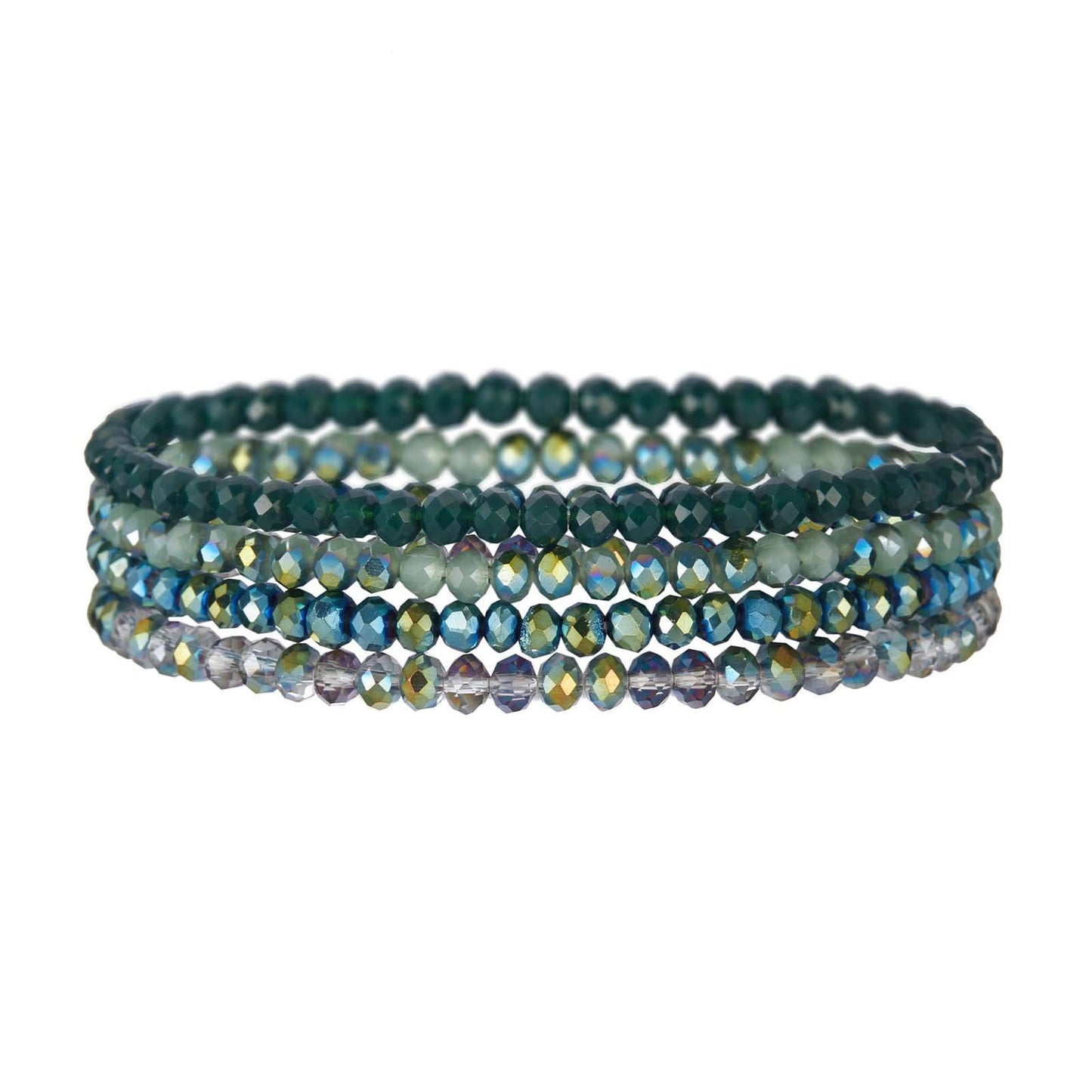 Women's String Beads Twin Elastic Niche Contrast Bracelets