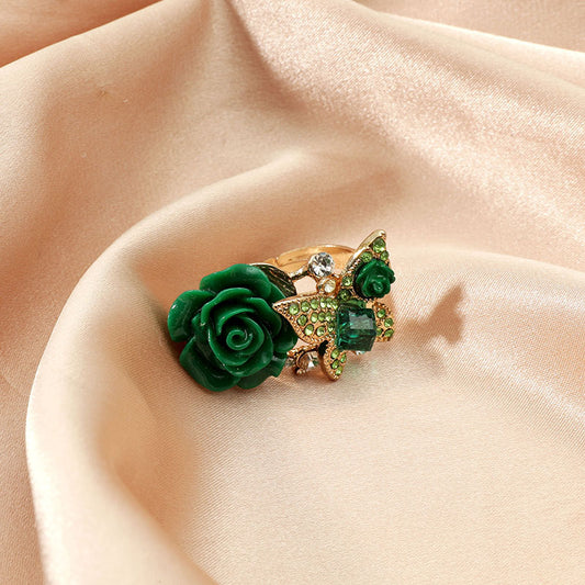 Rose Ethnic Style Butterfly Vintage Bohemian Rings