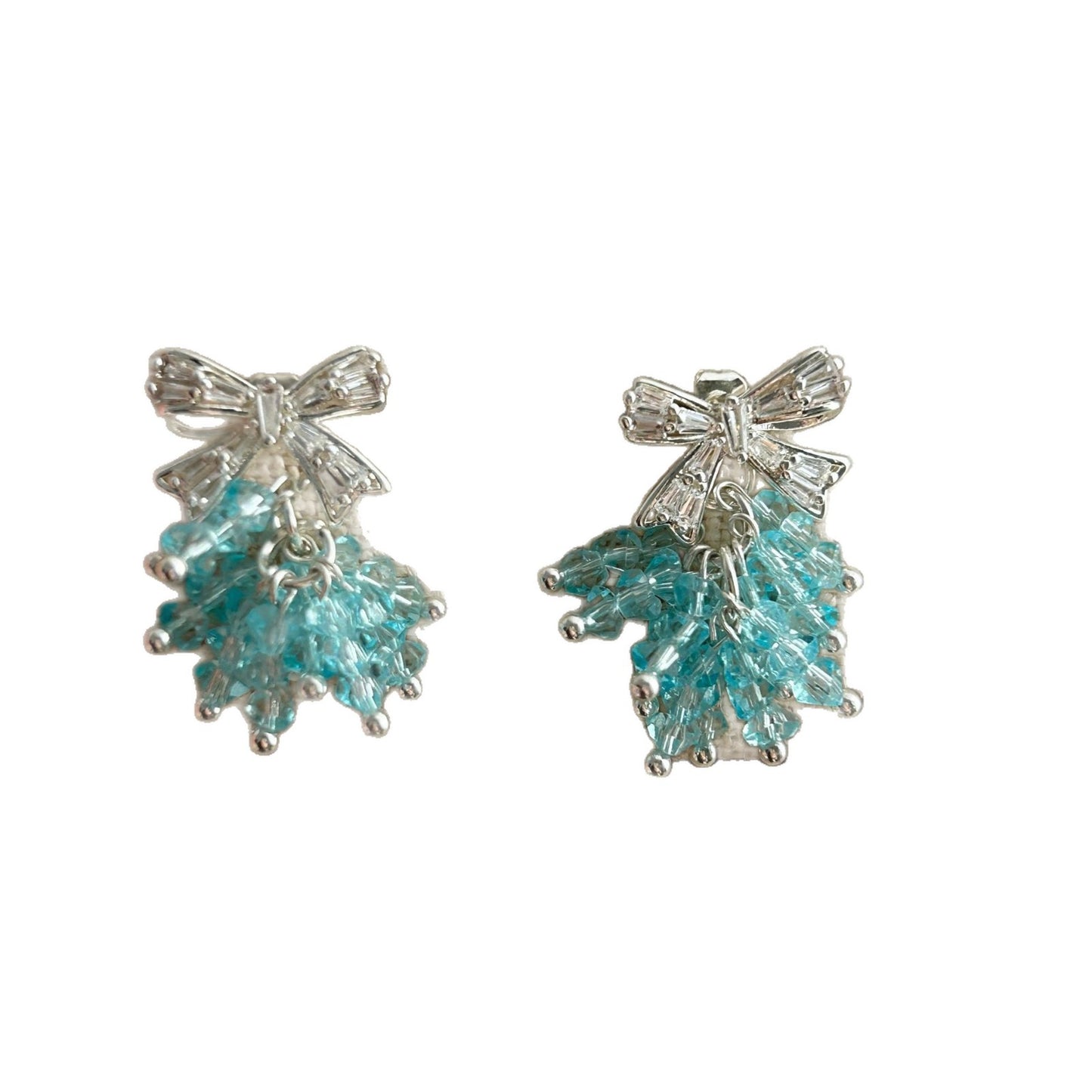 Women's Bow Crystal Tassel Niche Design Elegant High-grade Earrings