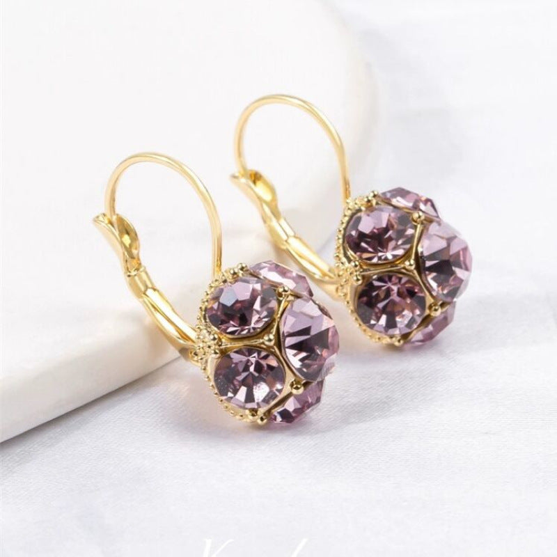 Refined Zircon Clip Purple Trendy Design Rings