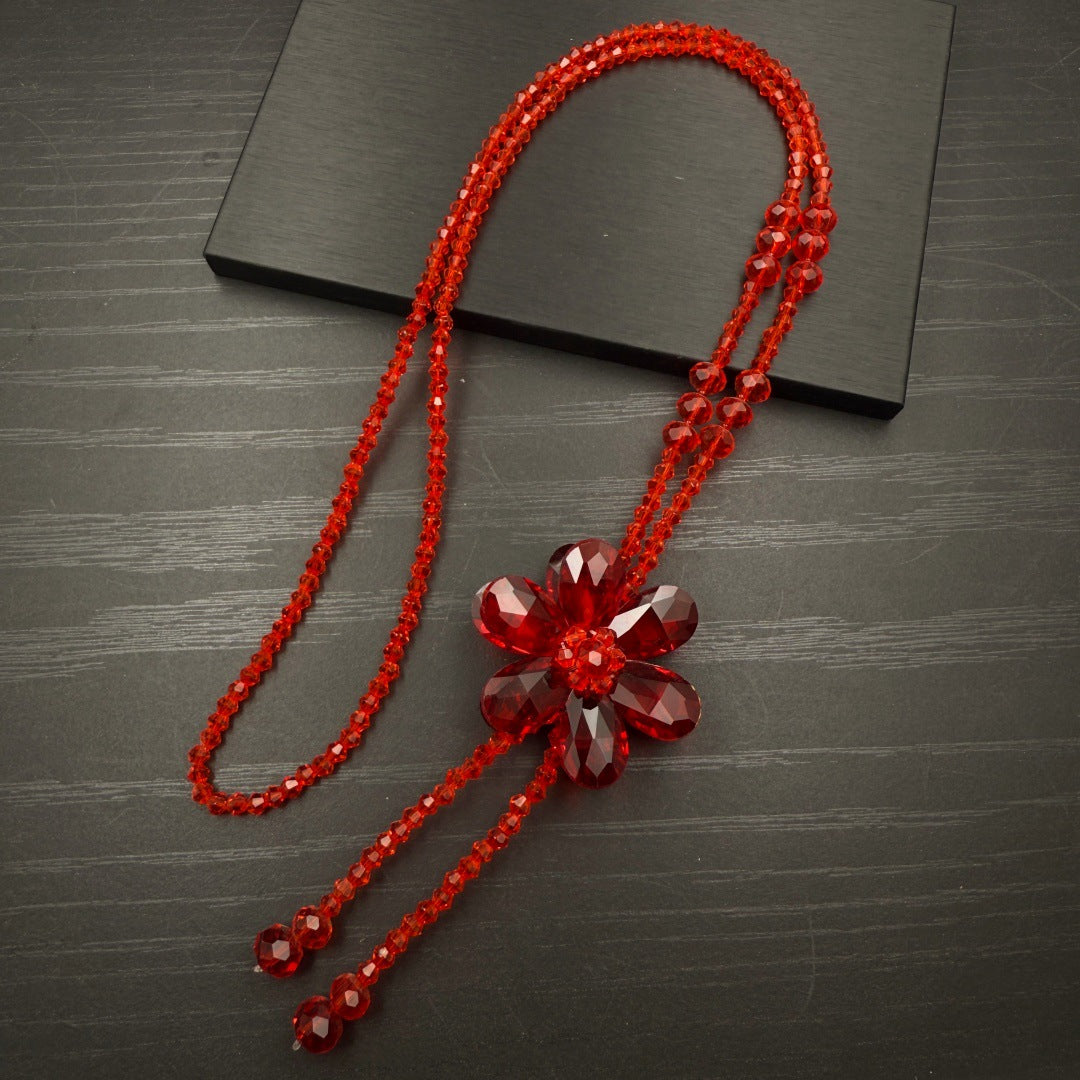 Women's Flower Sweater Chain Fashion Petals Refined Necklace