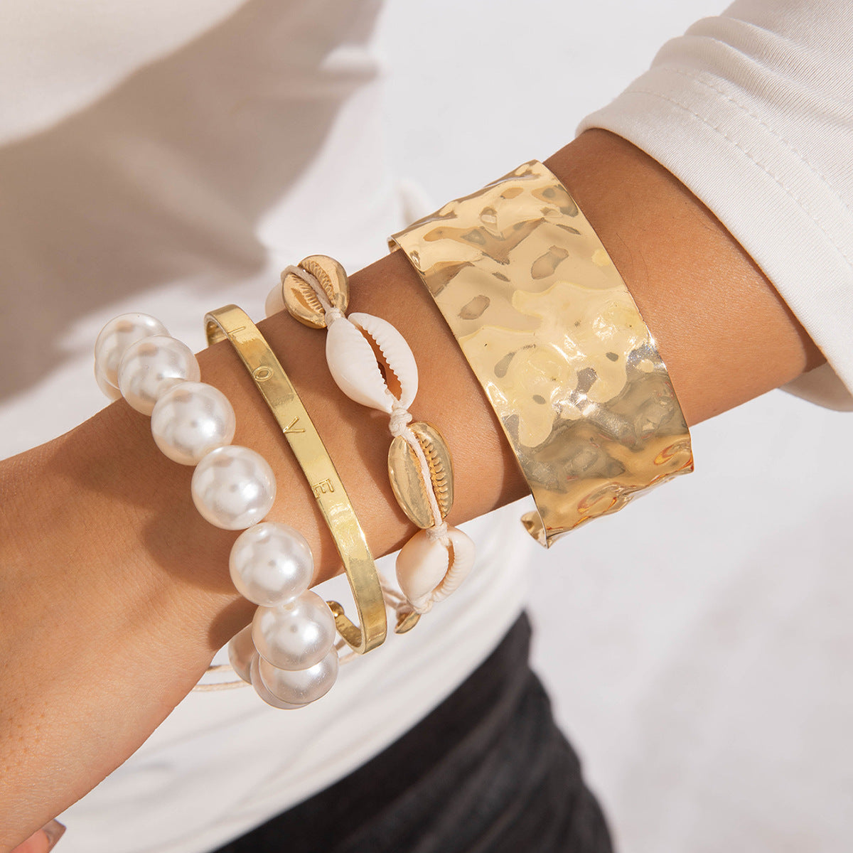 Popular Durable Line Geometric Exaggerated Open-ended Bracelets