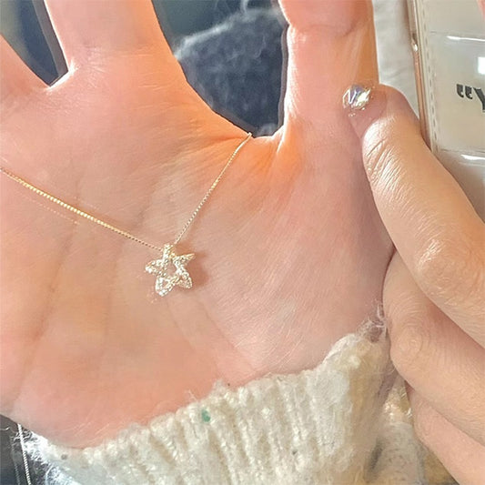Star Zircon Minority Simple Temperament Clavicle Chain Necklace