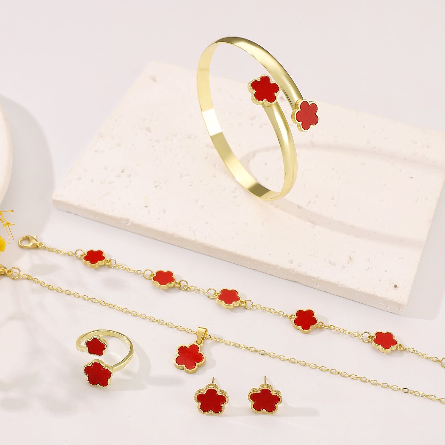 Lucky Flower Parthenocissus Grass Ear Female Jewelry Set