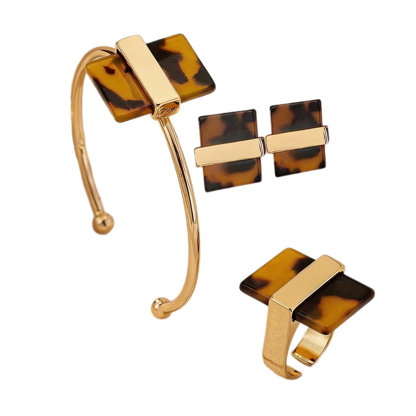 Light Luxury Advanced Leopard Print Sexy Jewelry Set