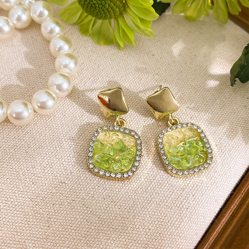 Women's Fresh Green Fashion Ear Pearl Niche Earrings