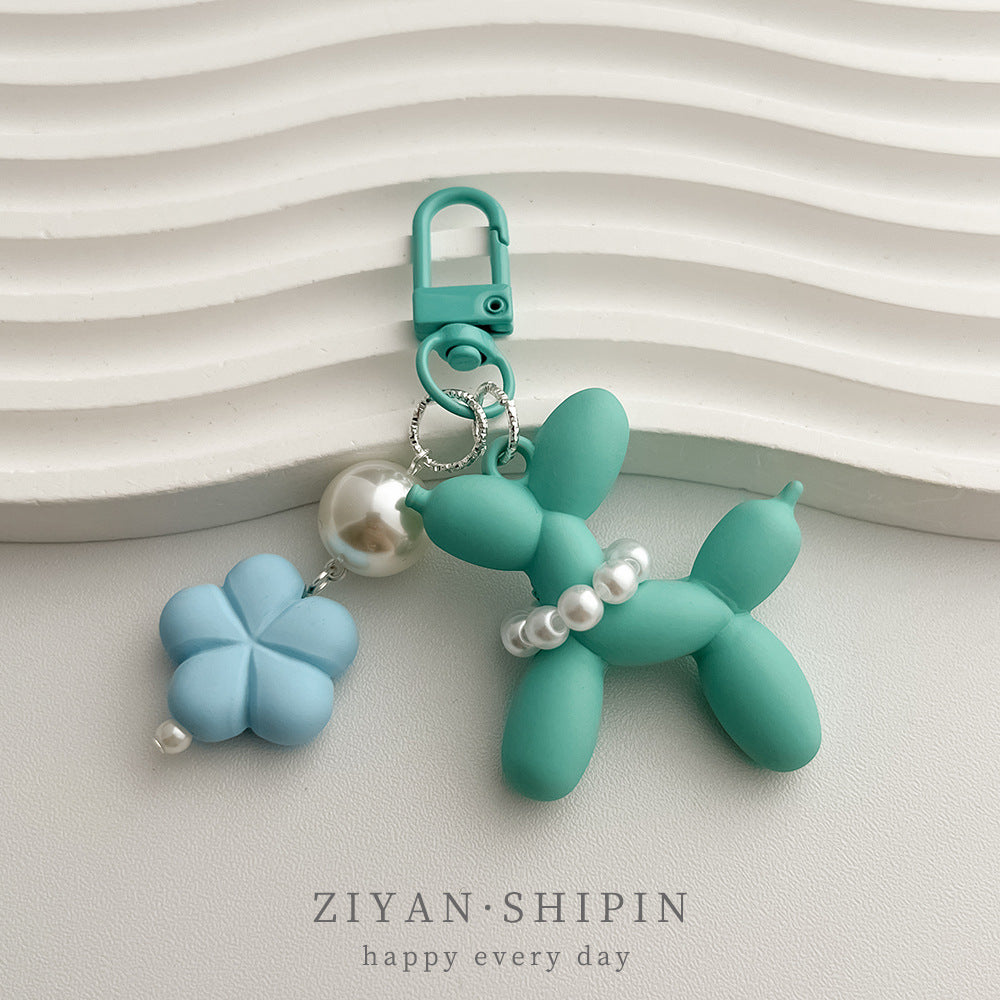 Rubber Balloon Dog Finished Flower Cartoon Earphone Sleeves Hanging Ornaments