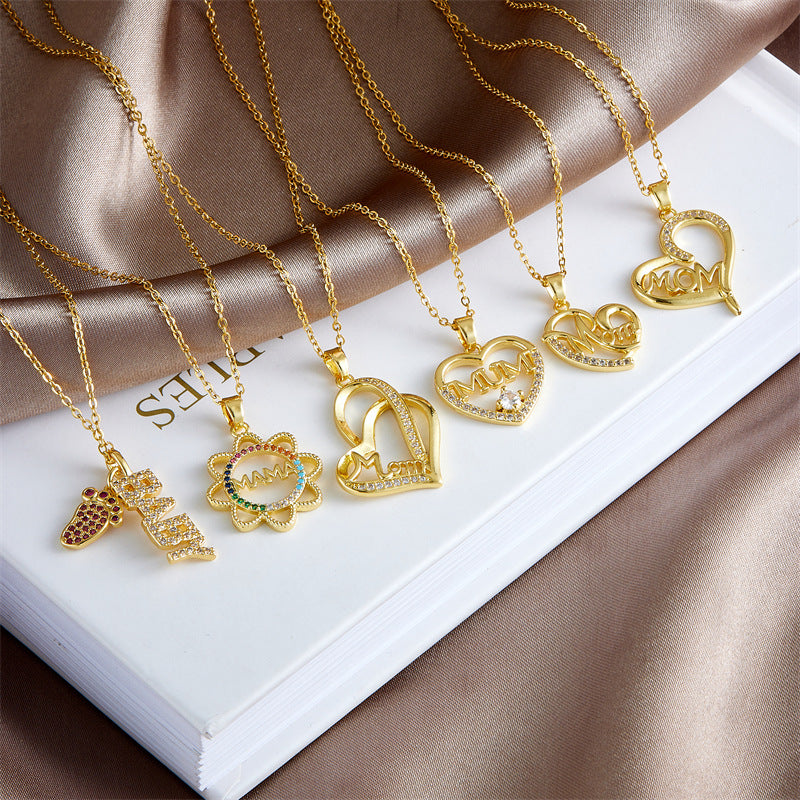 Mother's Day Female Design Love Graceful Clavicle Necklaces
