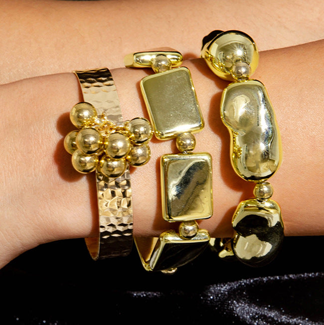 Popular Durable Line Geometric Exaggerated Open-ended Bracelets