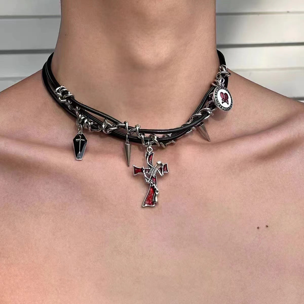 Men's Punk Street High-grade Clavicle Chain Asian Culture Necklaces