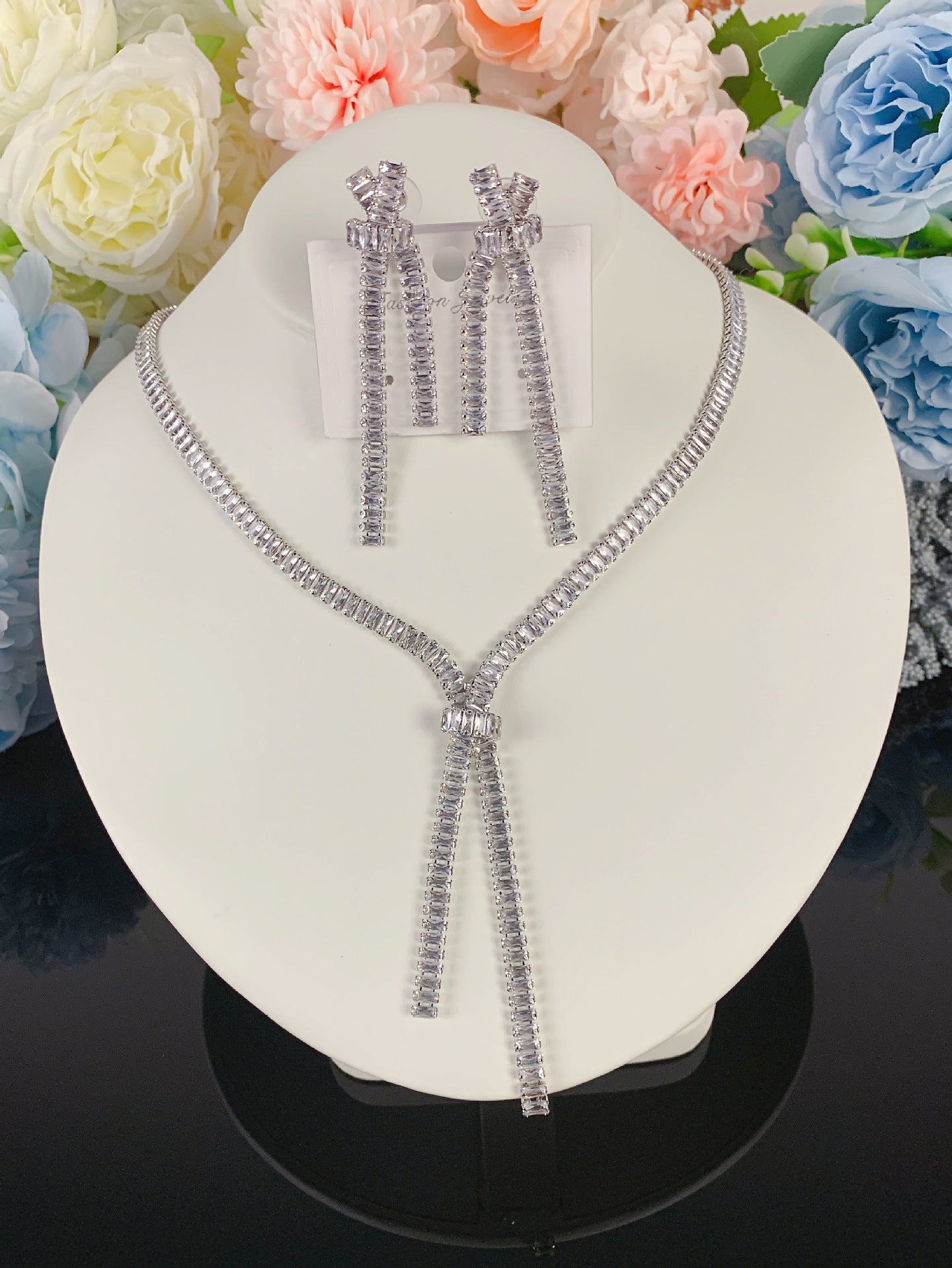 Luxury Light Elegant Zircon Bridal Classic Necklaces