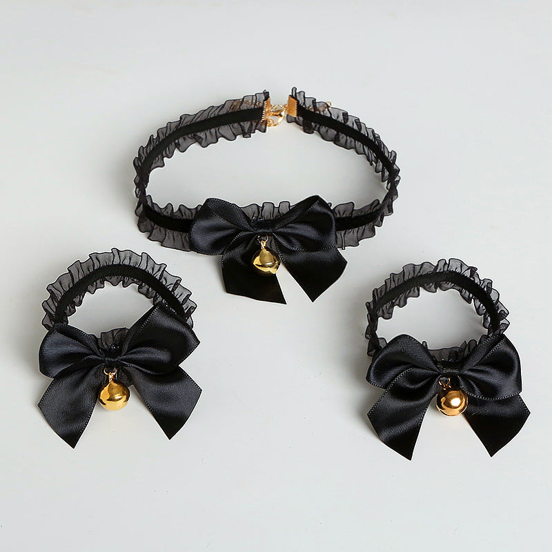 Princess Bow Lace Wristband Neck Chain Collar