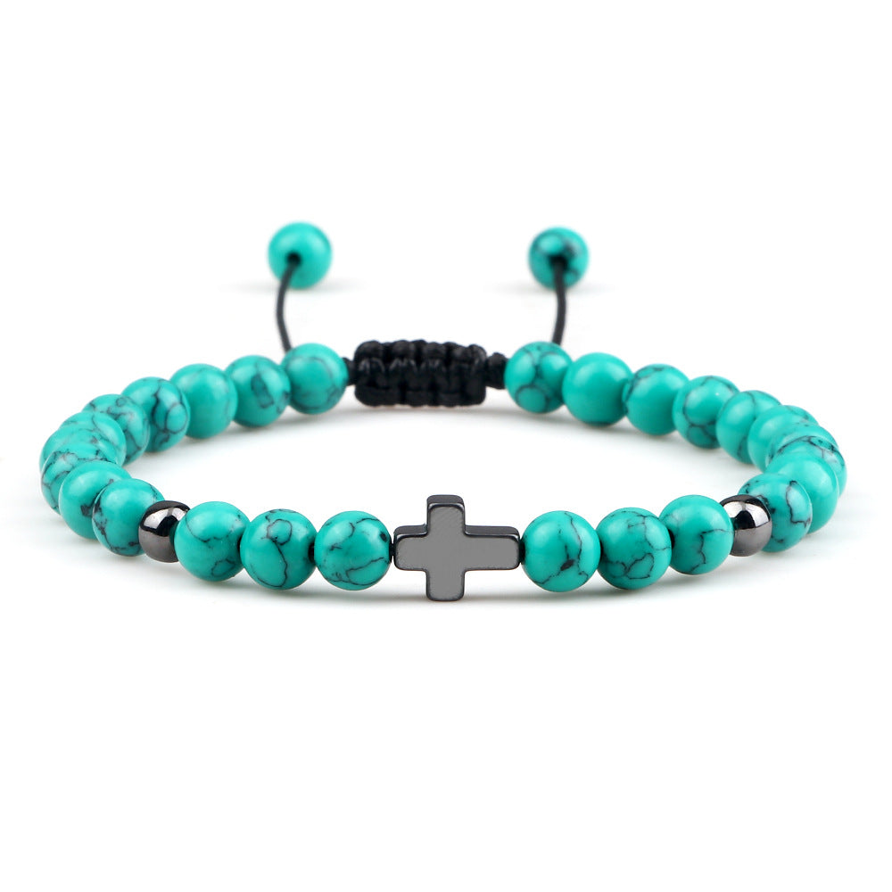 Popular Comfortable Cross Woven Beads Pull Bracelet