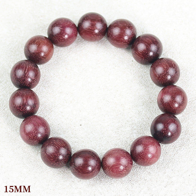 Women's & Men's Violet Buddha Beads Chinese Style Rose Rosewood National Wooden Bracelet