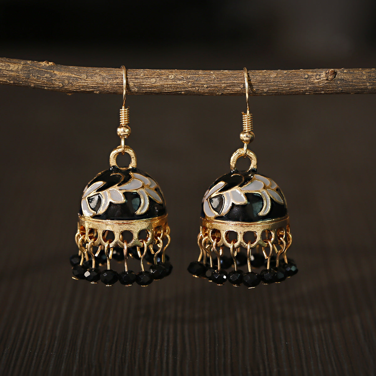 Women's Ethnic Style Bohemian Temperament Small Beads Enamel Earrings