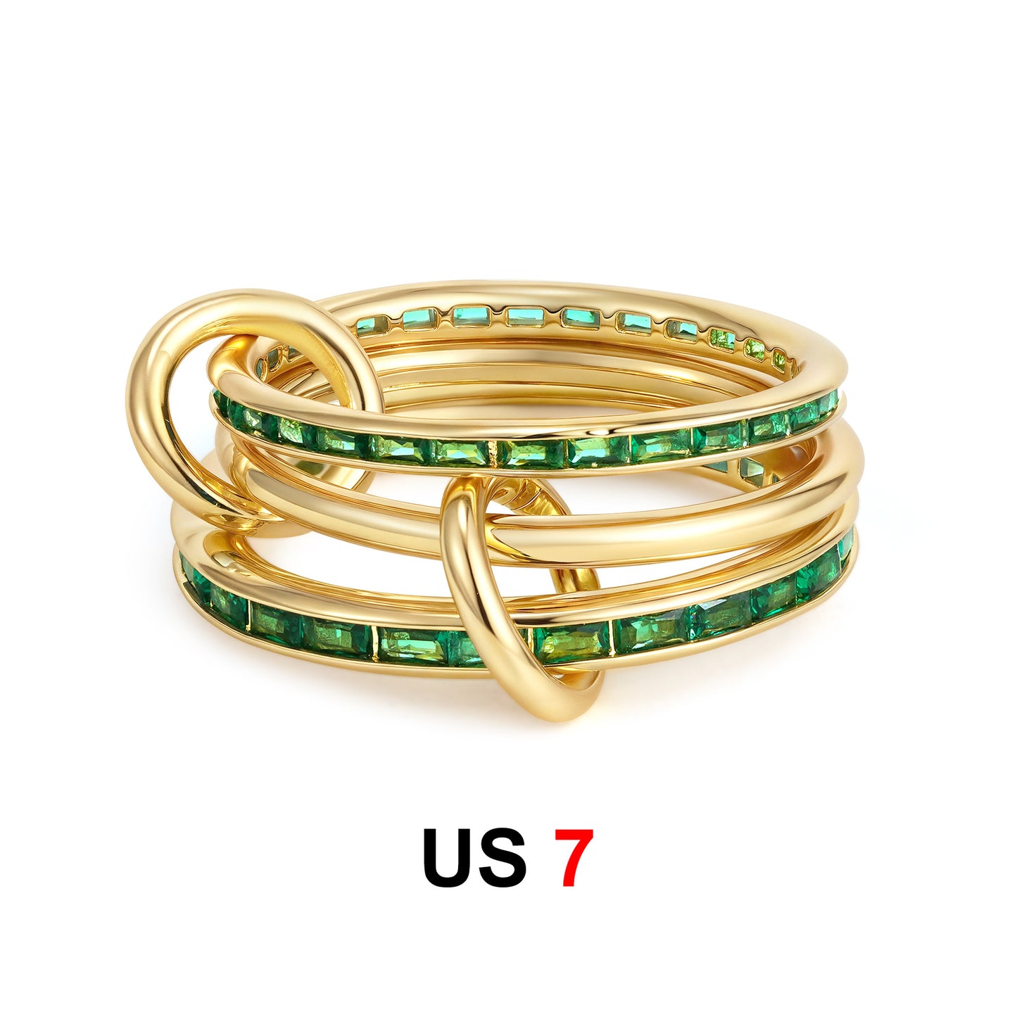 Gold Color Matching Zircon Versatile Creative Rings
