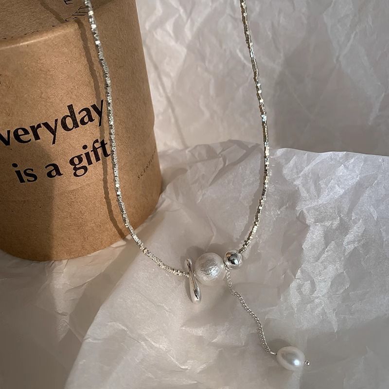 Beaded Tassel French Fashion Imitation Broken Sier Necklaces