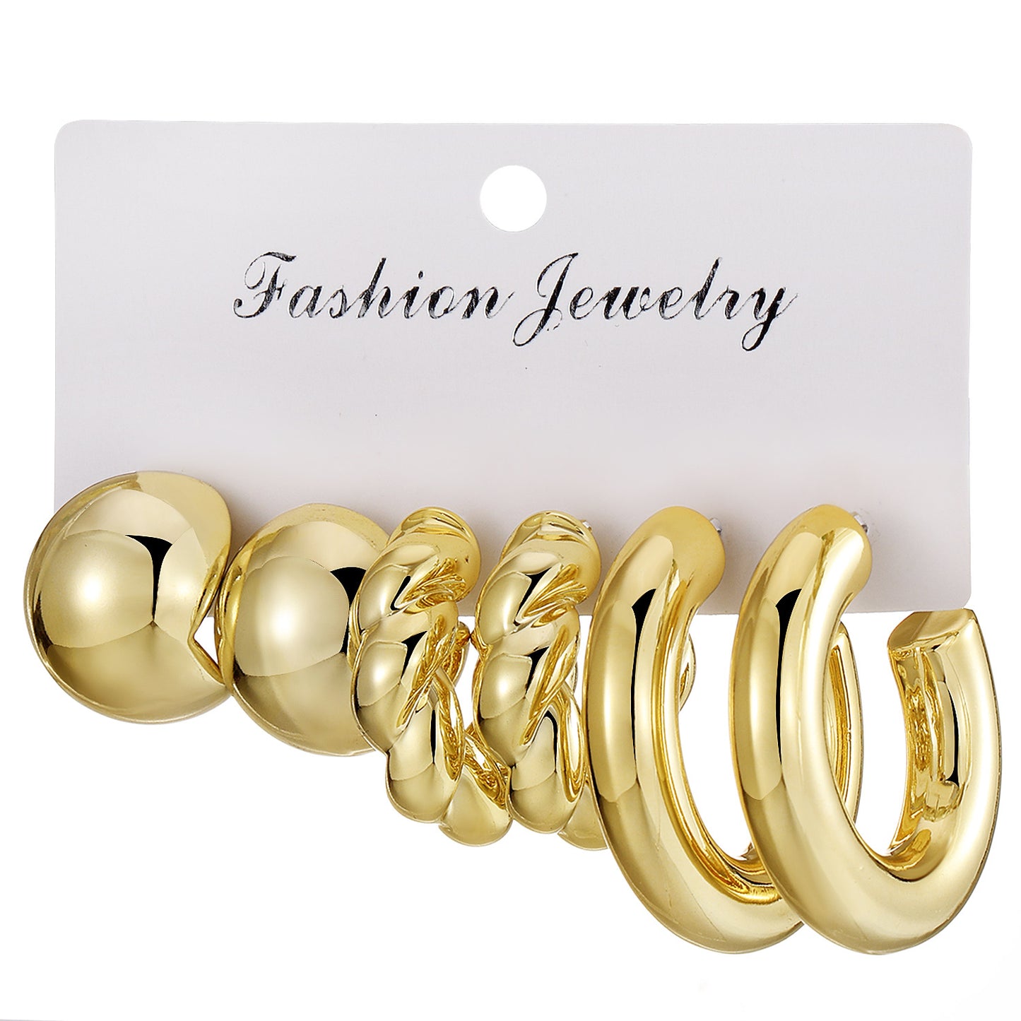 High-grade Golden Fabulous Personality Creative Twist Earrings