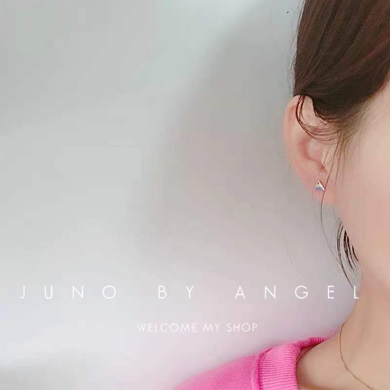 Dripping Rainbow Star Ear Female Simple Earrings