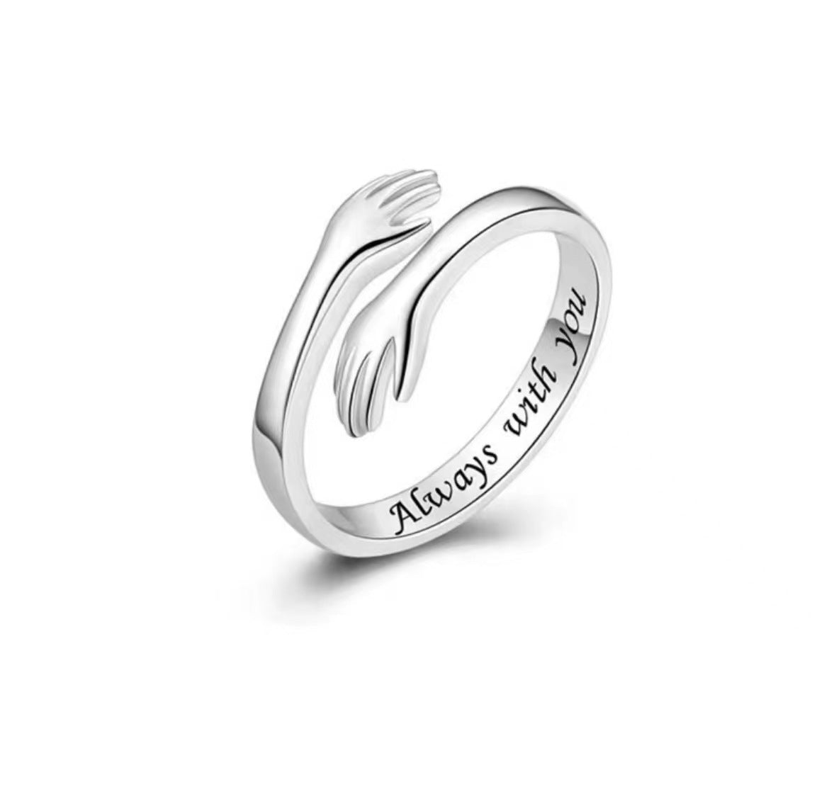 Women's Sterling Sier Hug For Simple Fashion Rings