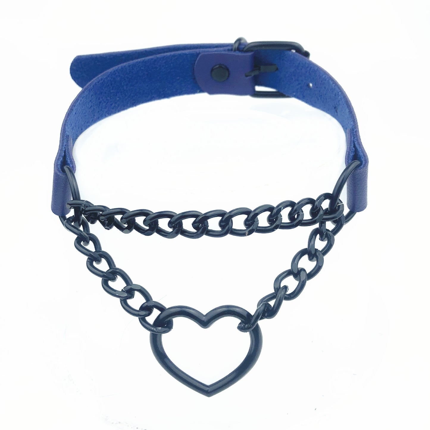 Heart Shaped Black Chain Neckband Fashion Collar