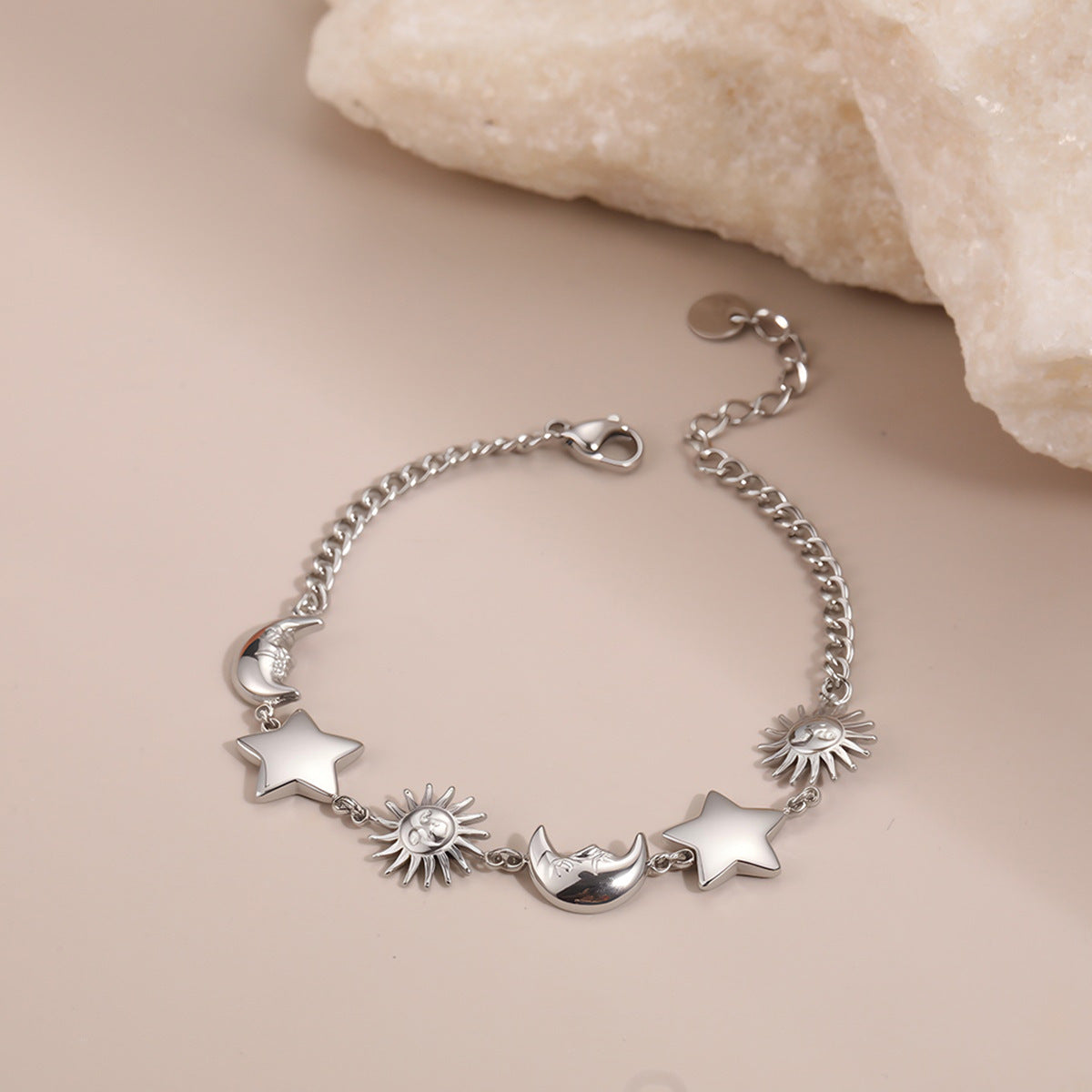 Women's Sun Moon Stainless Steel Light Luxury Bracelets
