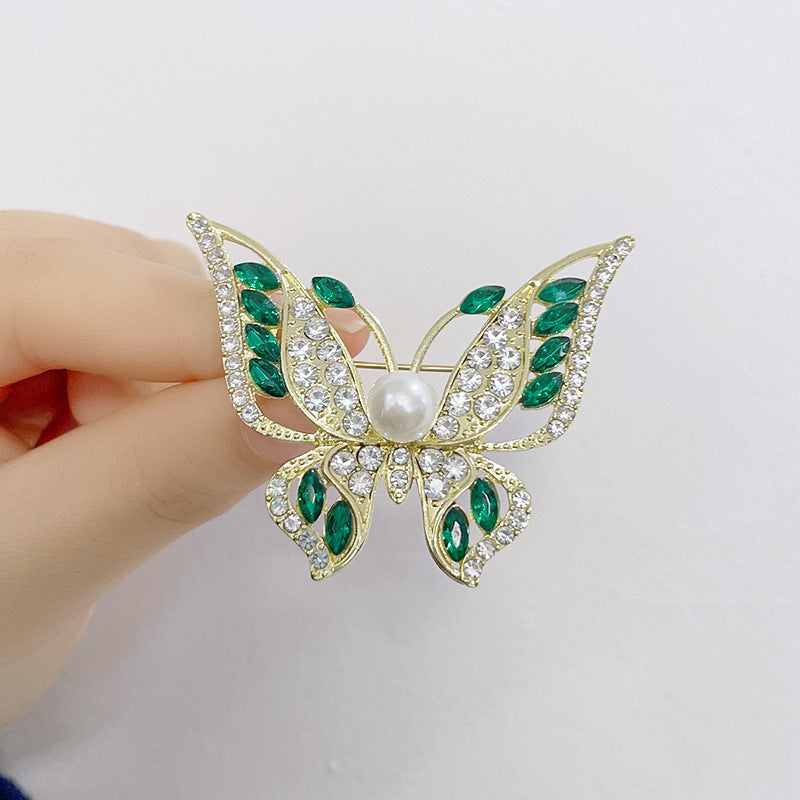 Women's Micro Zircon Brooch Exquisite Plant Pin Brooches