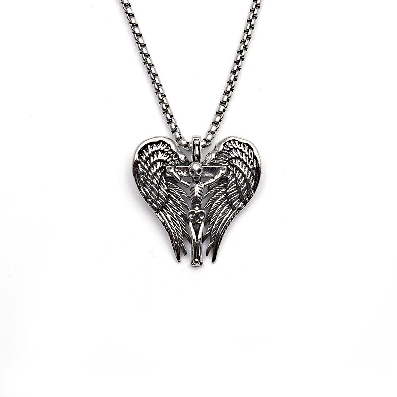 Fashion Retro Personalized Heart Wings Nightclub Hipster Necklaces