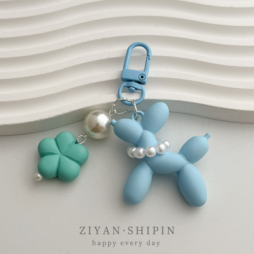 Rubber Balloon Dog Finished Flower Cartoon Earphone Sleeves Hanging Ornaments