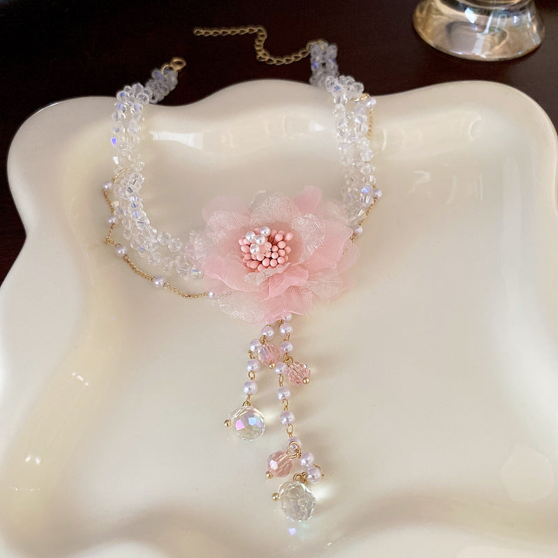 Fairy Flowers Diamond Crystal Tassel Fresh Sweet Beautiful Rings