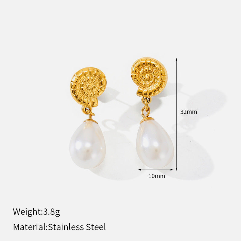 Women's Sweet Drip Glazed Flower Love Daily Versatile Gentle Stainless Earrings