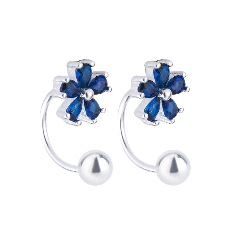 Women's Blue Diamond For Light Luxury Minority Design Stud Earrings
