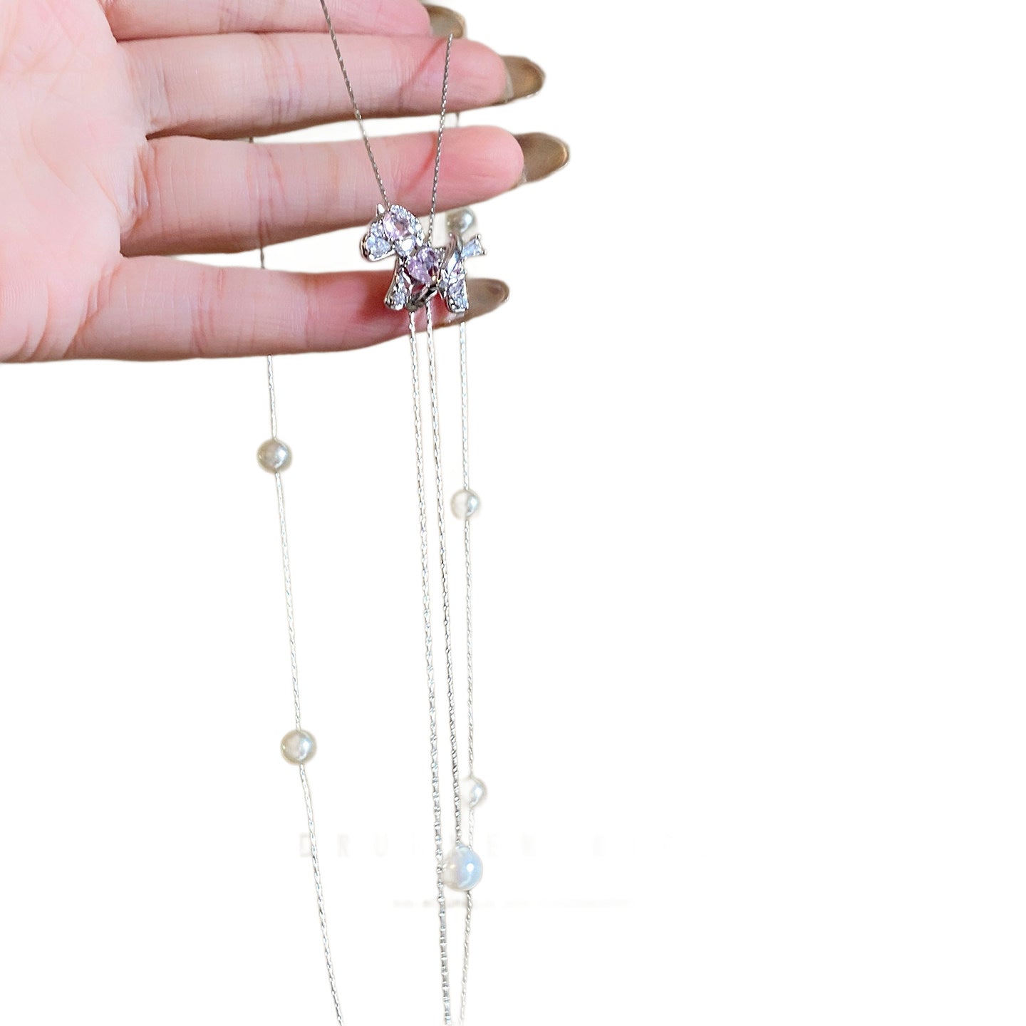 Women's Pearl Zircon Pony Light Luxury Minority Clavicle Chain Exquisite Necklaces