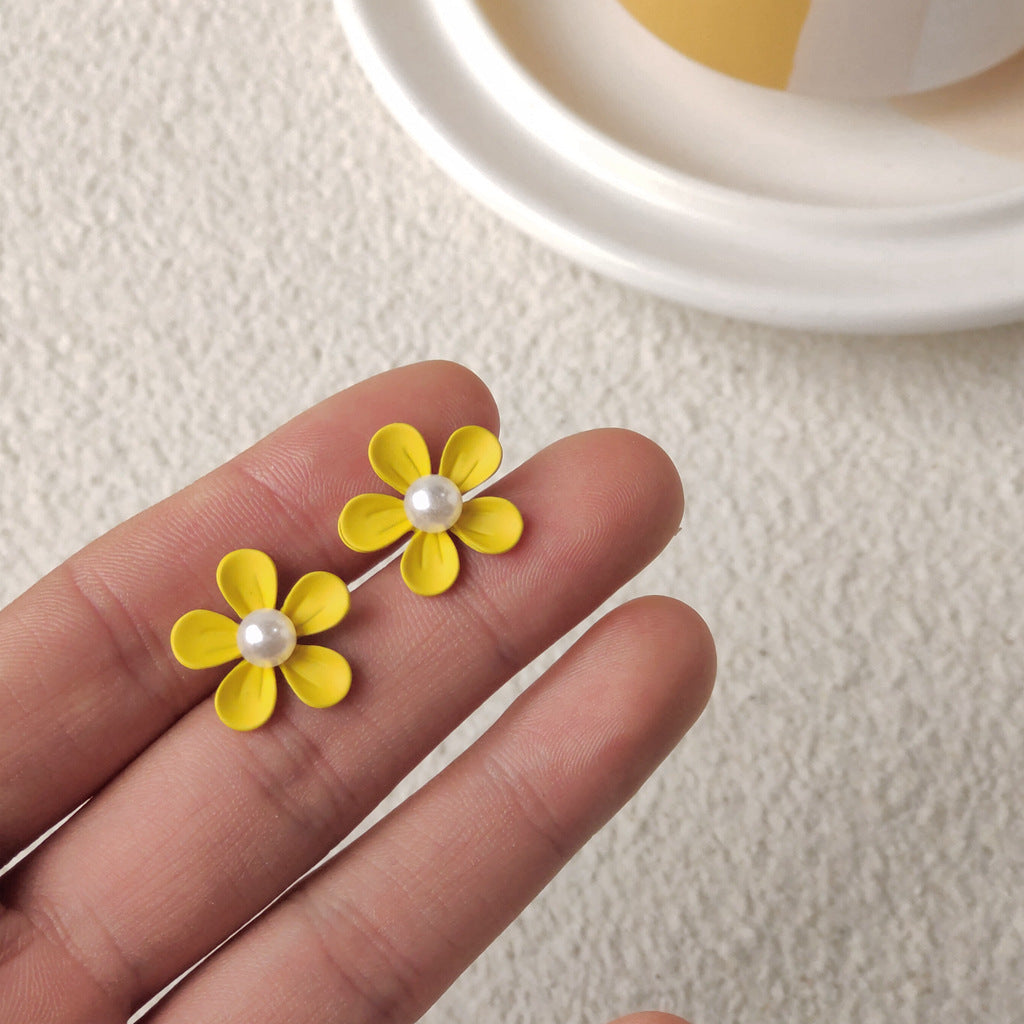 Plated Pin Korean Style Refined Simple Earrings