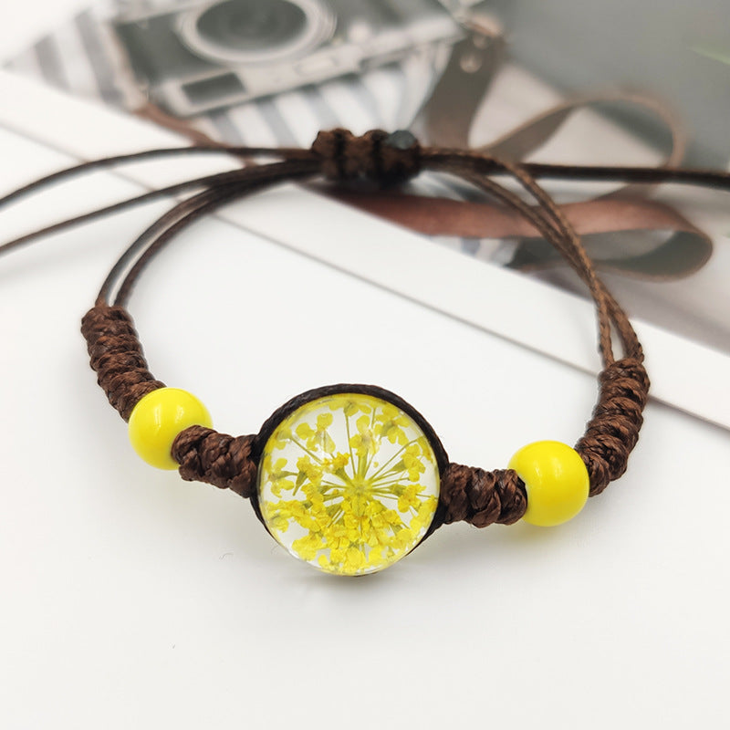 Flower Starry Sky Eternal Crystal Glass Bracelet
