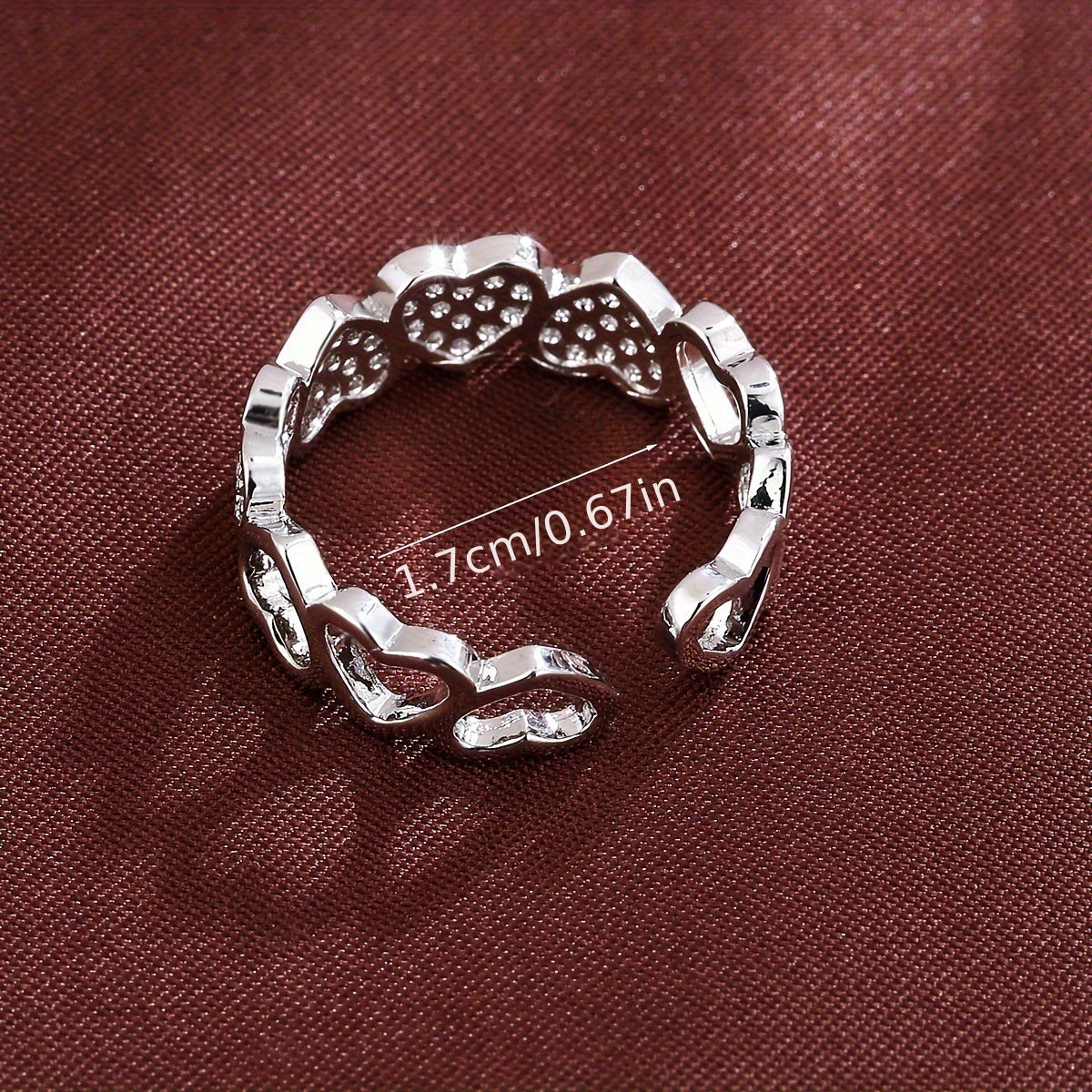 Copper Inlaid Heart-shaped Zircon Peach Heart Fashion Little Finger Couple Rings
