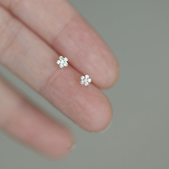 Women's Star Flower Simple Exquisite Small High Sense Light Luxury Minority Rings
