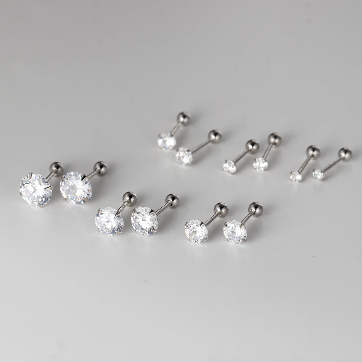 Pure Sier Single Diamond Thread Refined Rings