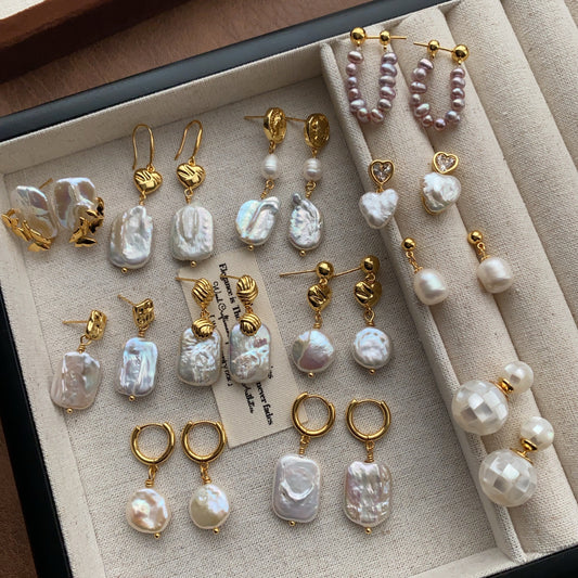 Baroque Pearl Ear Clip High Sense Design Affordable Luxury Earrings
