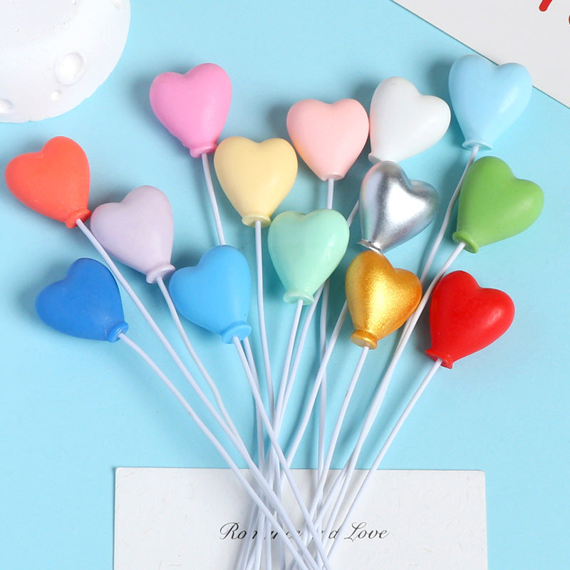 Love Confession Balloon Birthday Party Baking Cake Insertion Jewelry Accessories