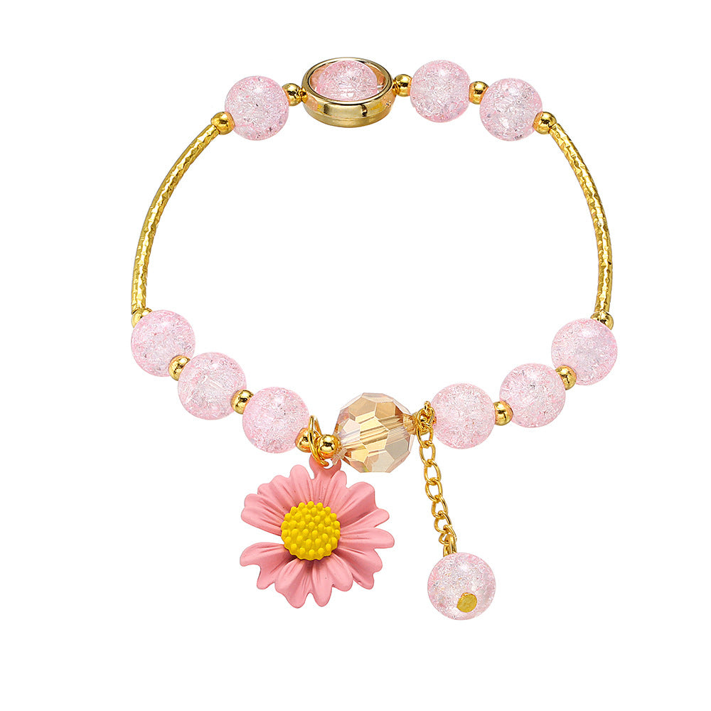 Children's Little Daisy Hot Flower Crystal Cartoon Bracelets