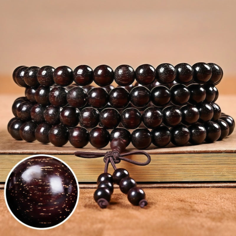 Women's & Men's Lobular Rosewood Old Materials Golden Spots Beads Bracelet