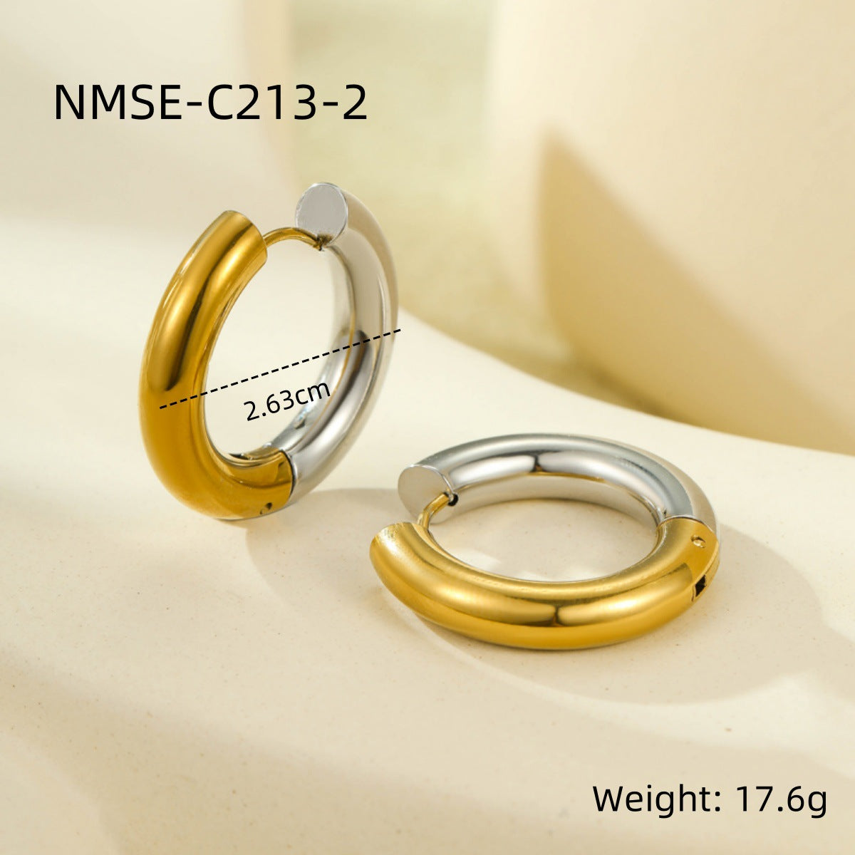Stainless Steel Sweet Cool Style Geometric Metal Female Earrings
