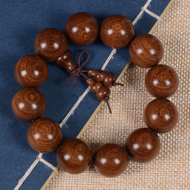 Golden Sandalwood Beads Ebony Wooden Bead Bracelet