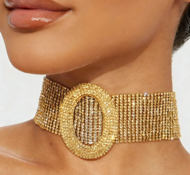 Women's Diamond Open High-grade Party Fashion Alloy Collar