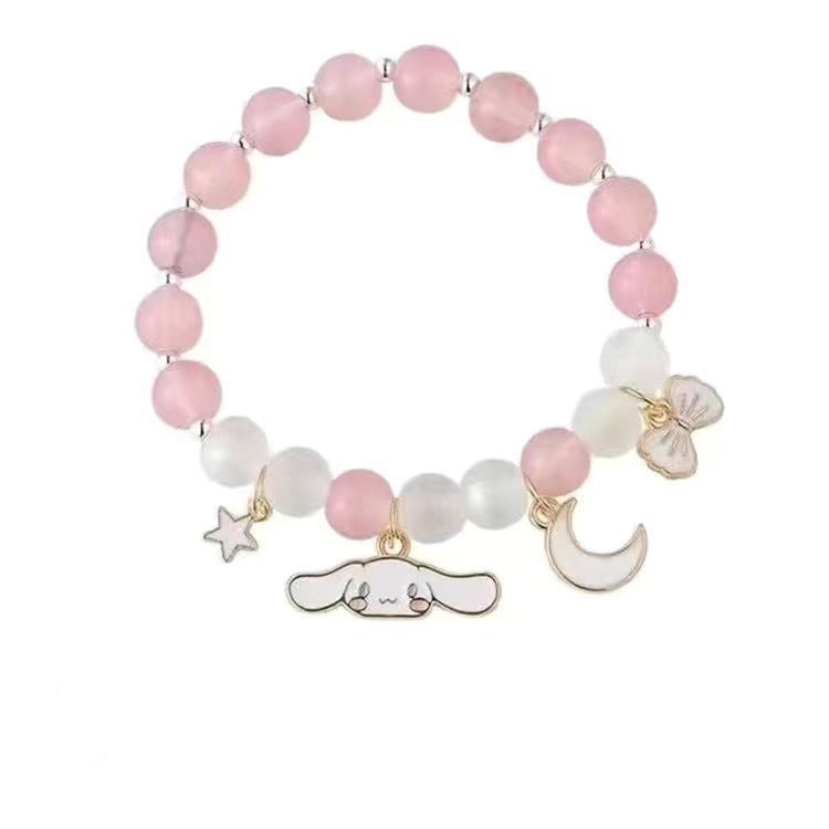 Moon Dream Series Big Ear Dog Beaded Cute Girlfriend Bracelet
